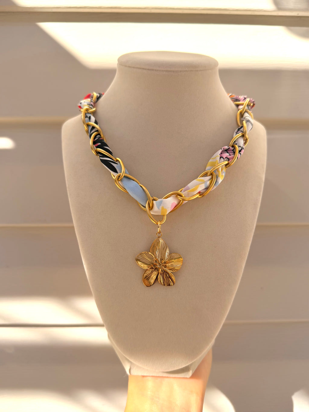 Flower Scarf Necklace