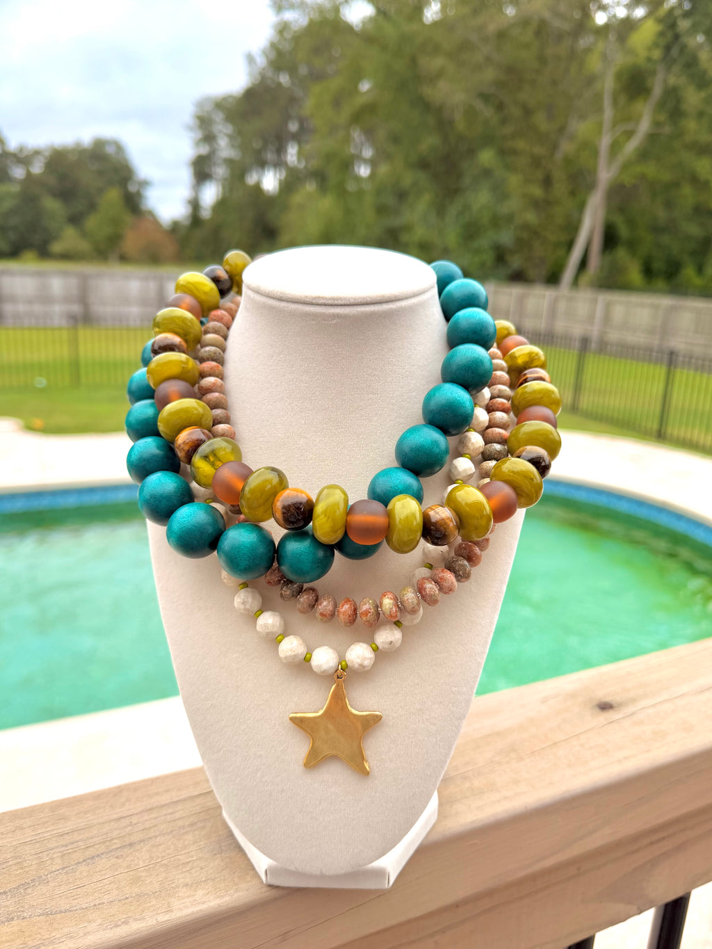 Teal Chunky Necklace