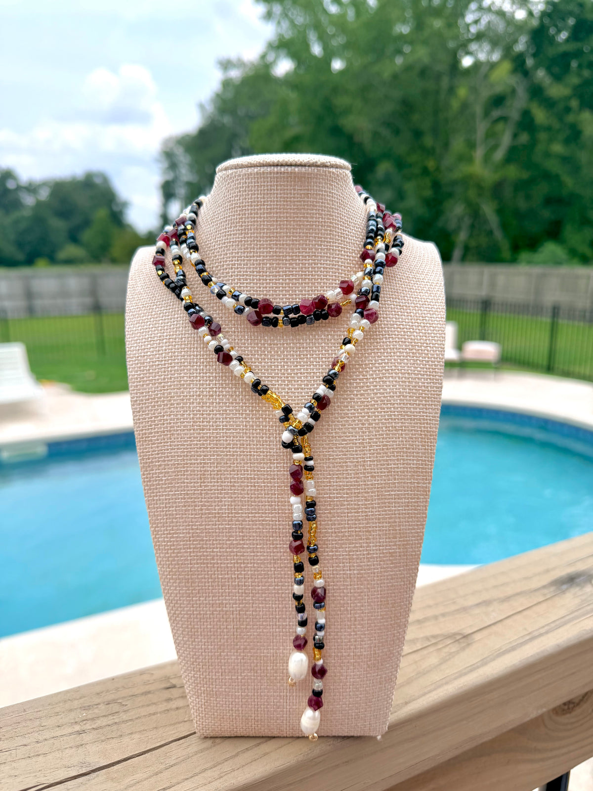 Garnet Wrap Necklace