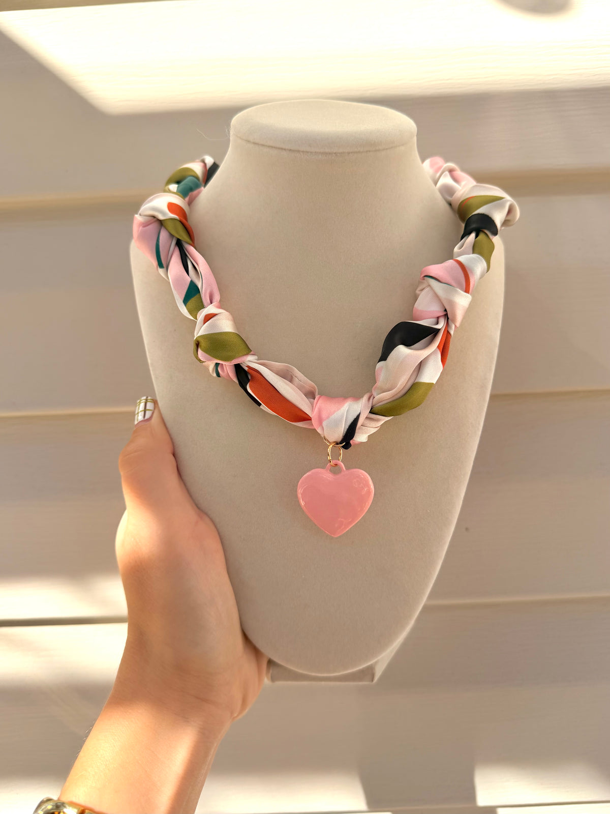 Heart Scarf Necklace